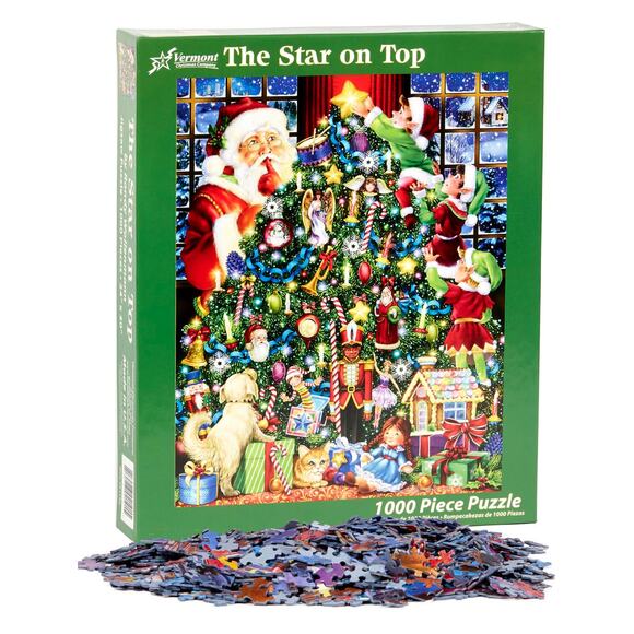 New in package Vermont Christmas Company The Star on top 1000 piece puzzle - Picture 1 of 6